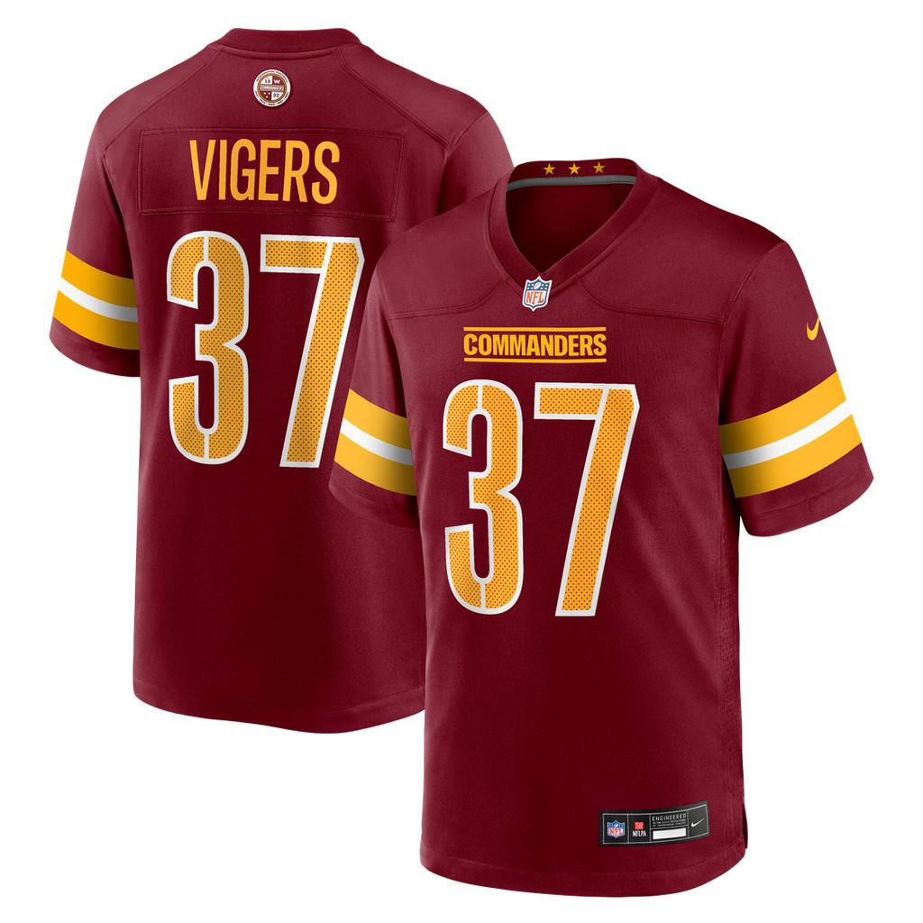 Washington Commanders Car'lin Vigers Nike Team Game Jersey - Burgundy