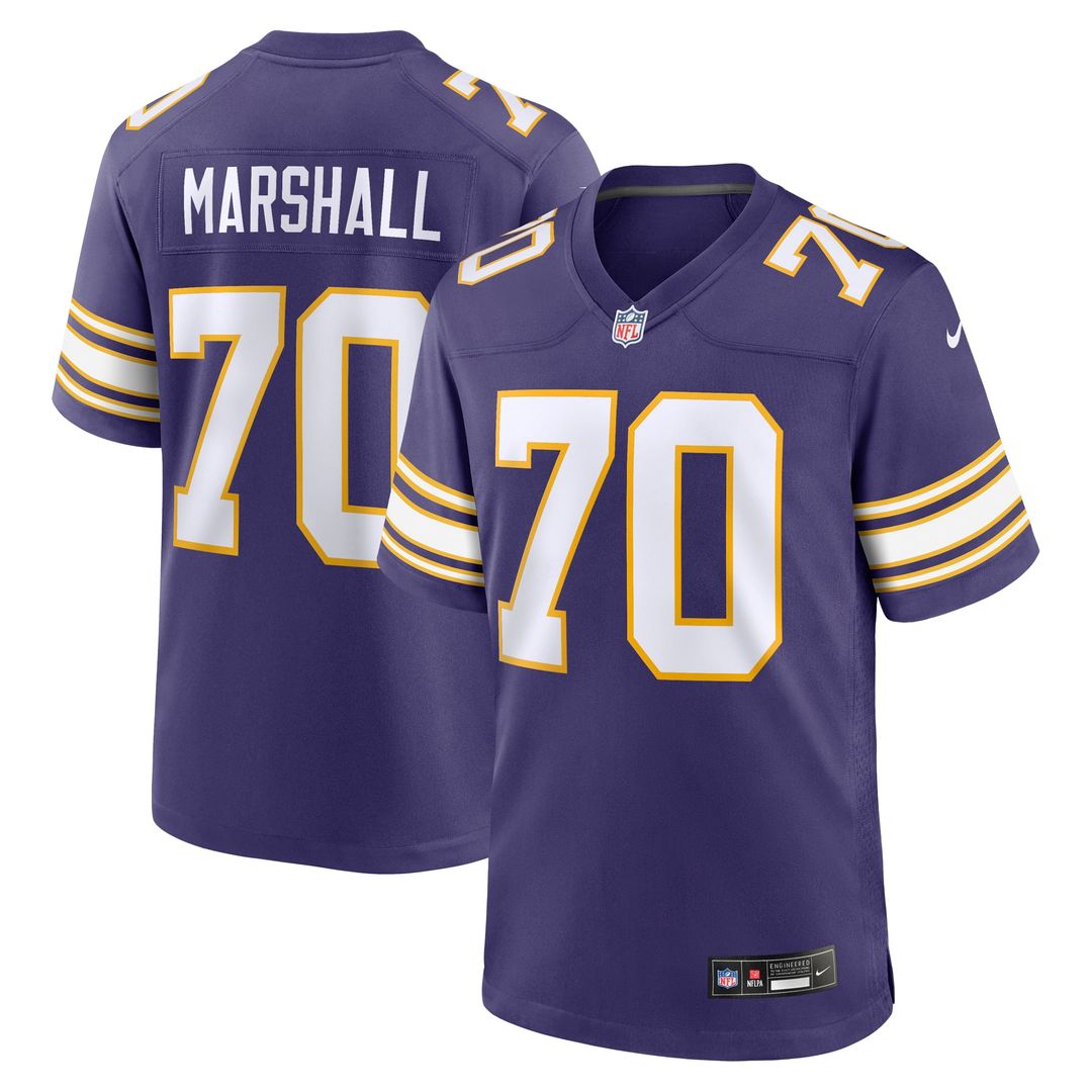 Minnesota Vikings Jim Marshall Nike Retired Player Alternate Game Jersey - Purple