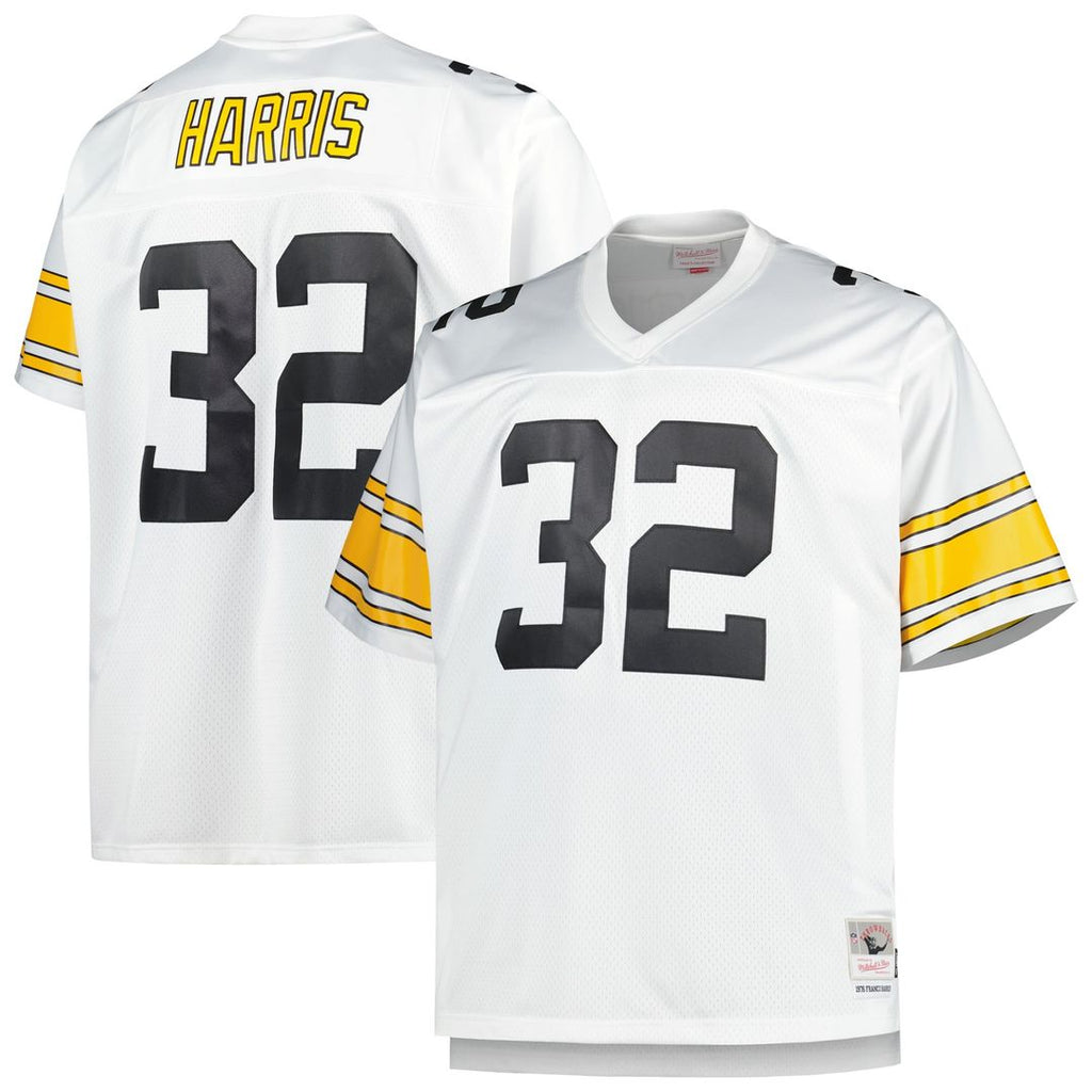 Pittsburgh Steelers Franco Harris Mitchell & Ness Big & Tall 1976 Retired Player Replica Jersey - White