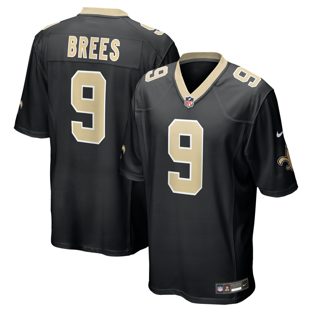New Orleans Saints Drew Brees Nike Team Game Jersey - Black