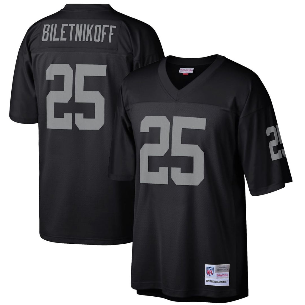 Las Vegas Raiders Fred Biletnikoff Mitchell & Ness Retired Player Legacy Replica Jersey - Black
