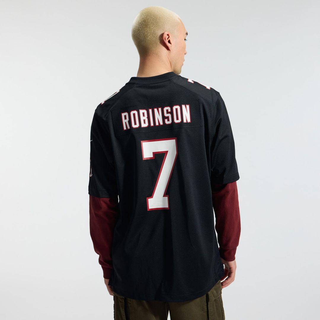 Atlanta Falcons Bijan Robinson Nike Throwback Game Jersey - Black