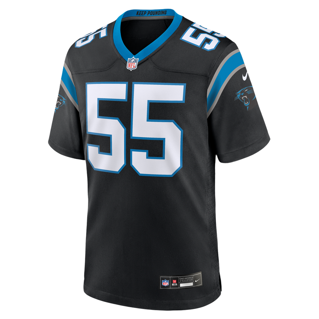 Carolina Panthers Maema Njongmeta Nike Team Game Jersey - Black