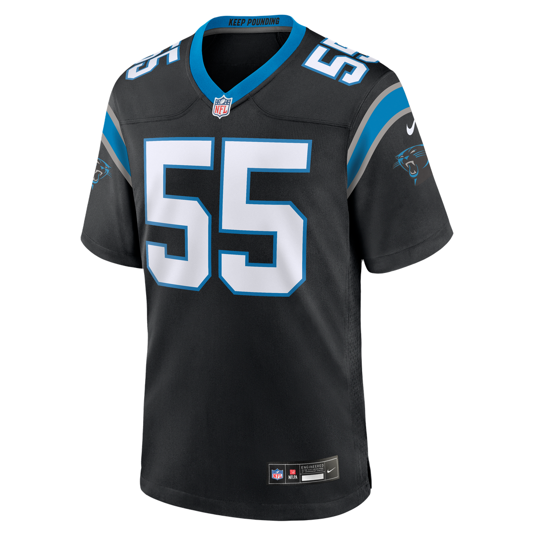 Carolina Panthers Maema Njongmeta Nike Team Game Jersey - Black