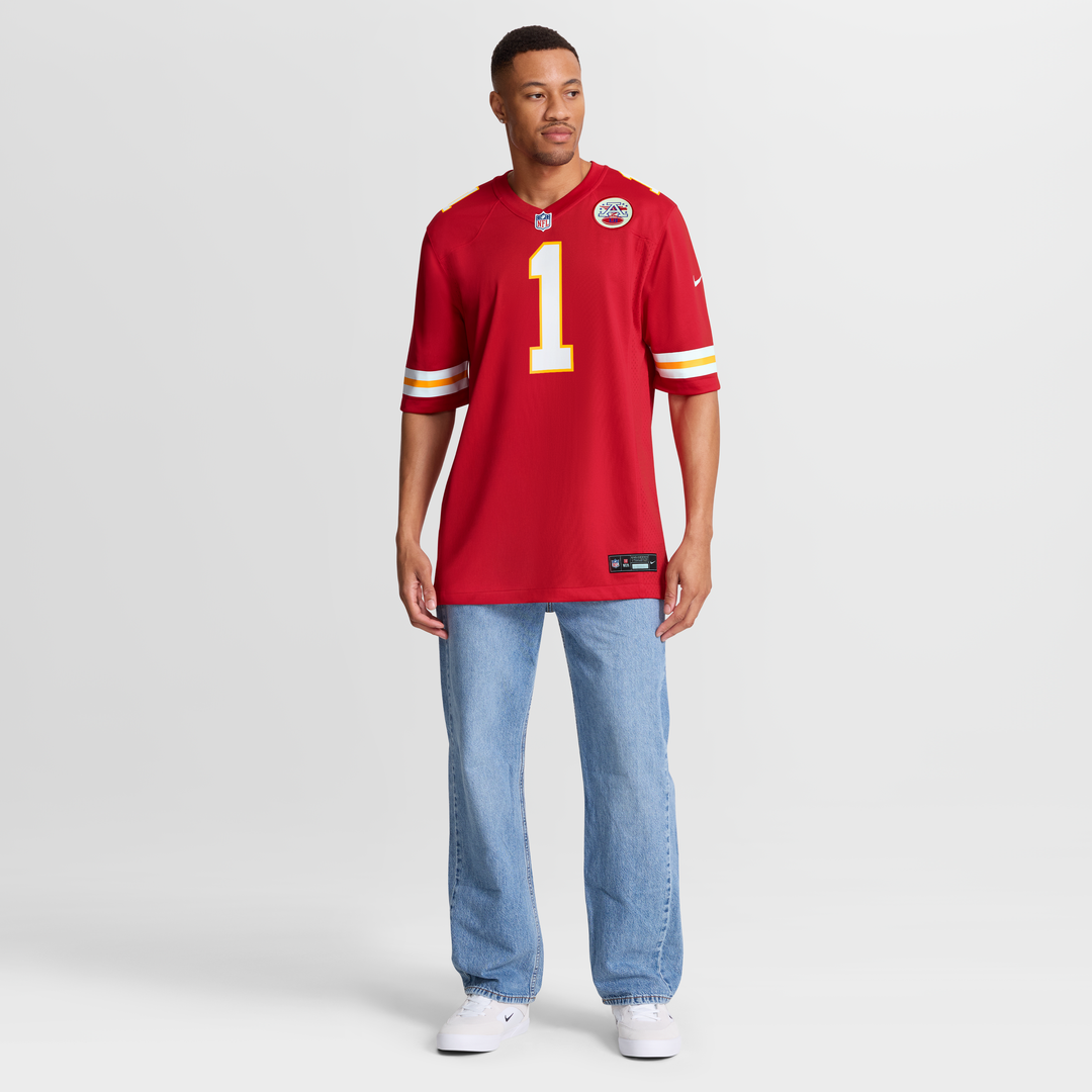 Kansas City Chiefs Number 1 Dad Nike Game Jersey - Red