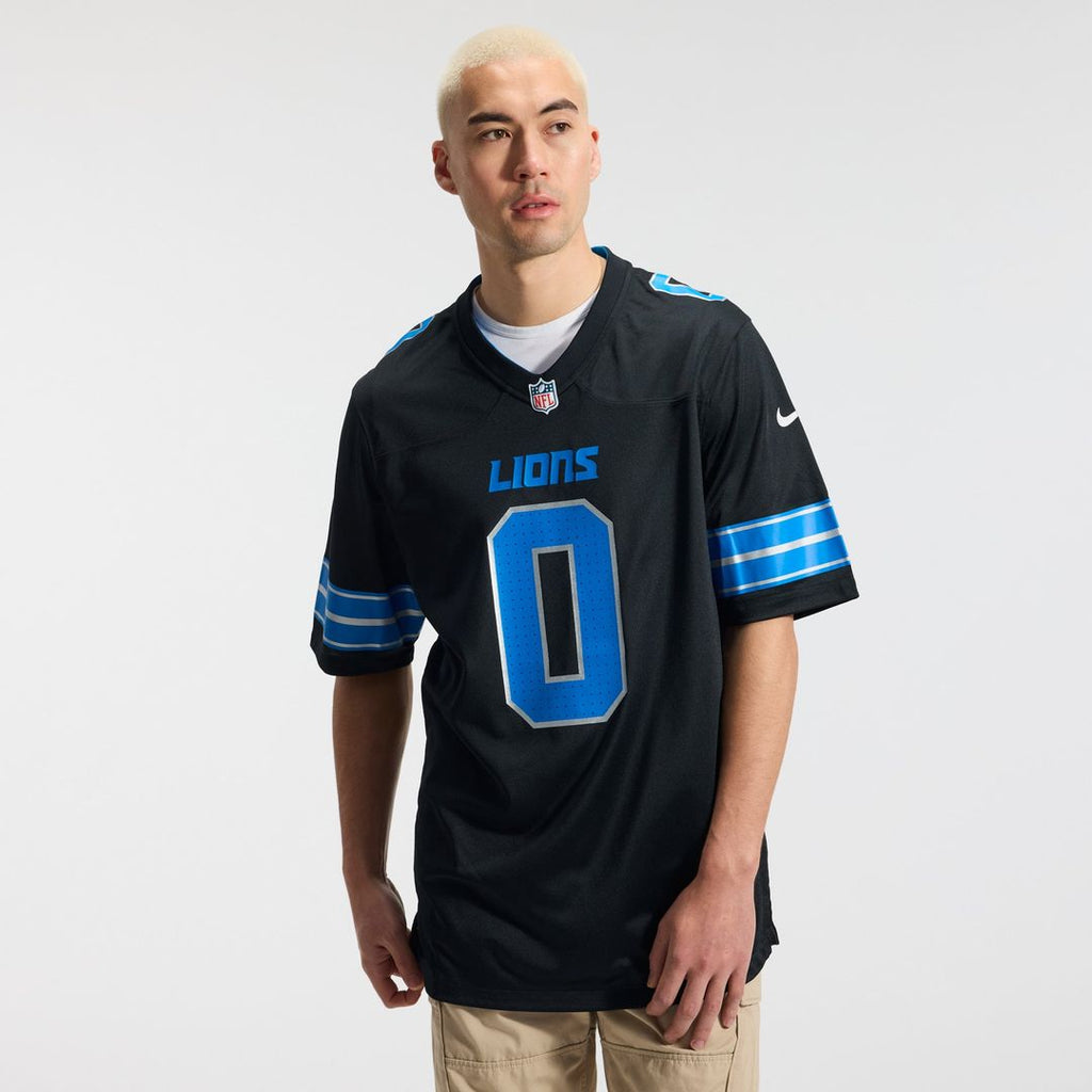 Detroit Lions Jahmyr Gibbs Nike 2nd Alternate Game Player Jersey - Black
