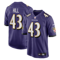 Baltimore Ravens Justice Hill Nike Game Jersey - Purple