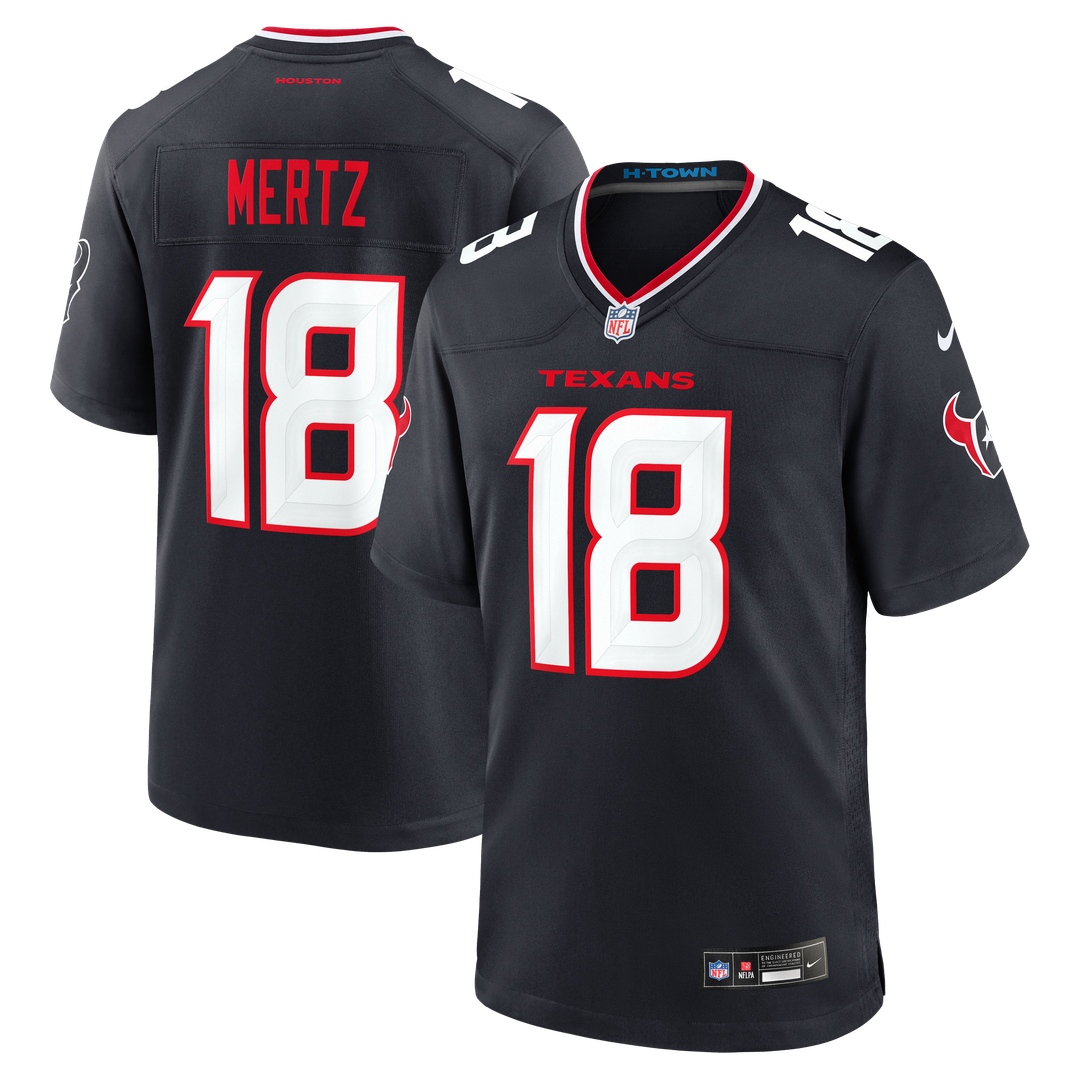 Houston Texans Graham Mertz Nike Team Game Jersey - Navy