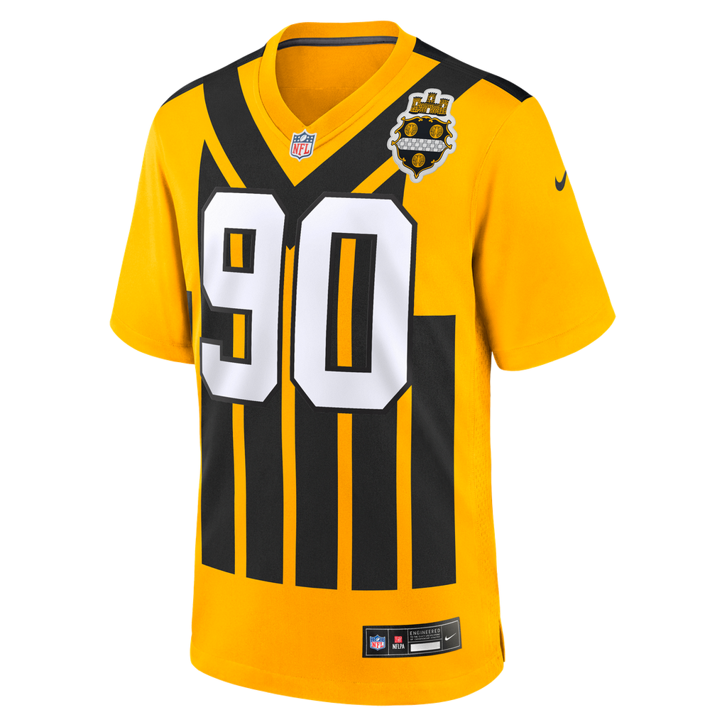 Pittsburgh Steelers T.J. Watt Nike Alternate 1933 Throwback Game Jersey - Gold