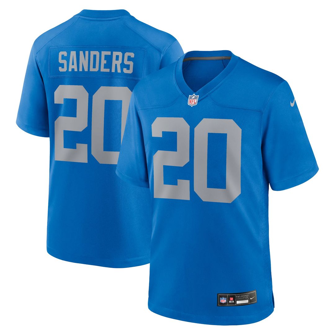 Detroit Lions Barry Sanders Nike Alternate Game Jersey - Blue