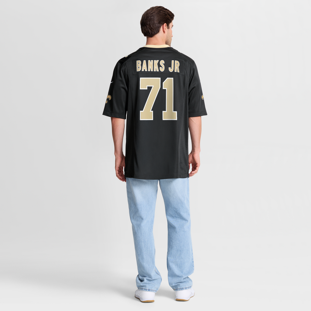 New Orleans Saints Kelvin Banks Jr. Nike Game Player Jersey - Black