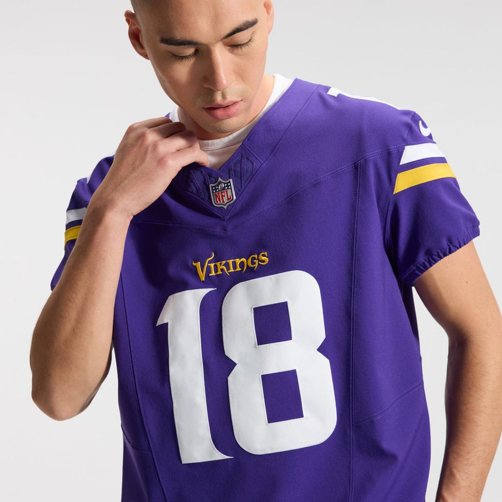 Minnesota Vikings Justin Jefferson Nike Team Vapor F.U.S.E. Elite Jersey - Purple