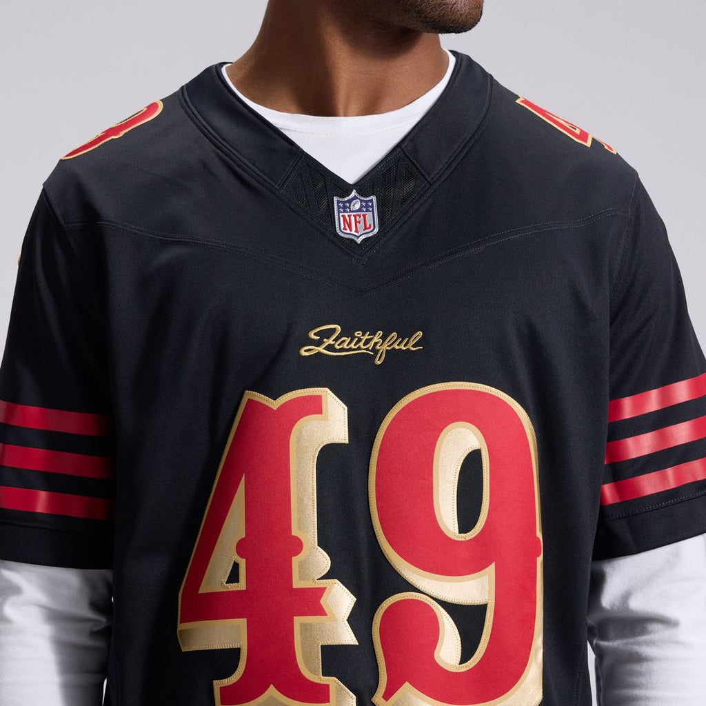 San Francisco 49ers The Faithful Nike Rivalries Collection Stitched Limited Jersey - Black