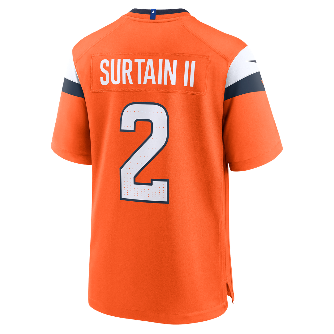 Denver Broncos Patrick Surtain II Nike Team Game Jersey - Orange