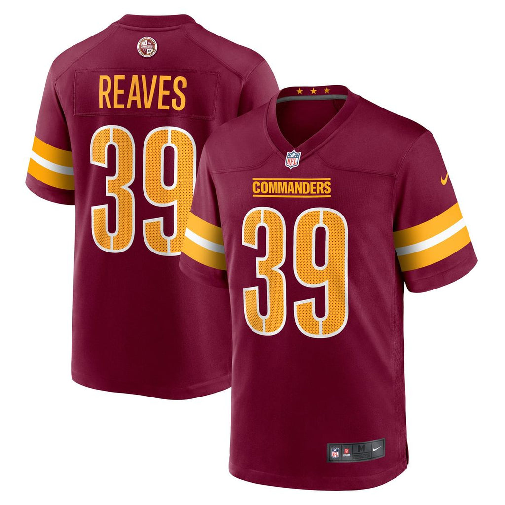 Washington Commanders Jeremy Reaves Nike Game Jersey - Burgundy