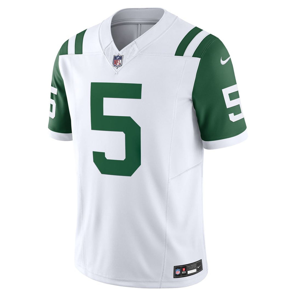New York Jets Garrett Wilson Nike Classic Alternate Vapor F.U.S.E. Limited Jersey - White