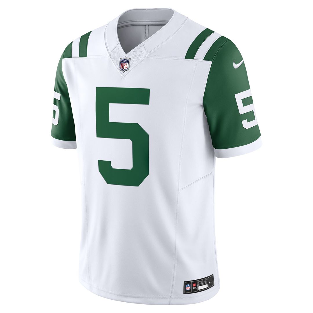 New York Jets Garrett Wilson Nike Classic Alternate Vapor F.U.S.E. Limited Jersey - White