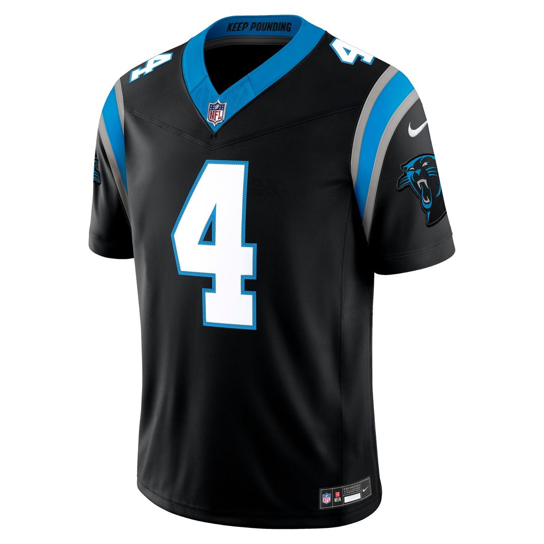 Carolina Panthers Tetairoa McMillan Nike Team Vapor F.U.S.E. Stitched Limited Jersey - Black