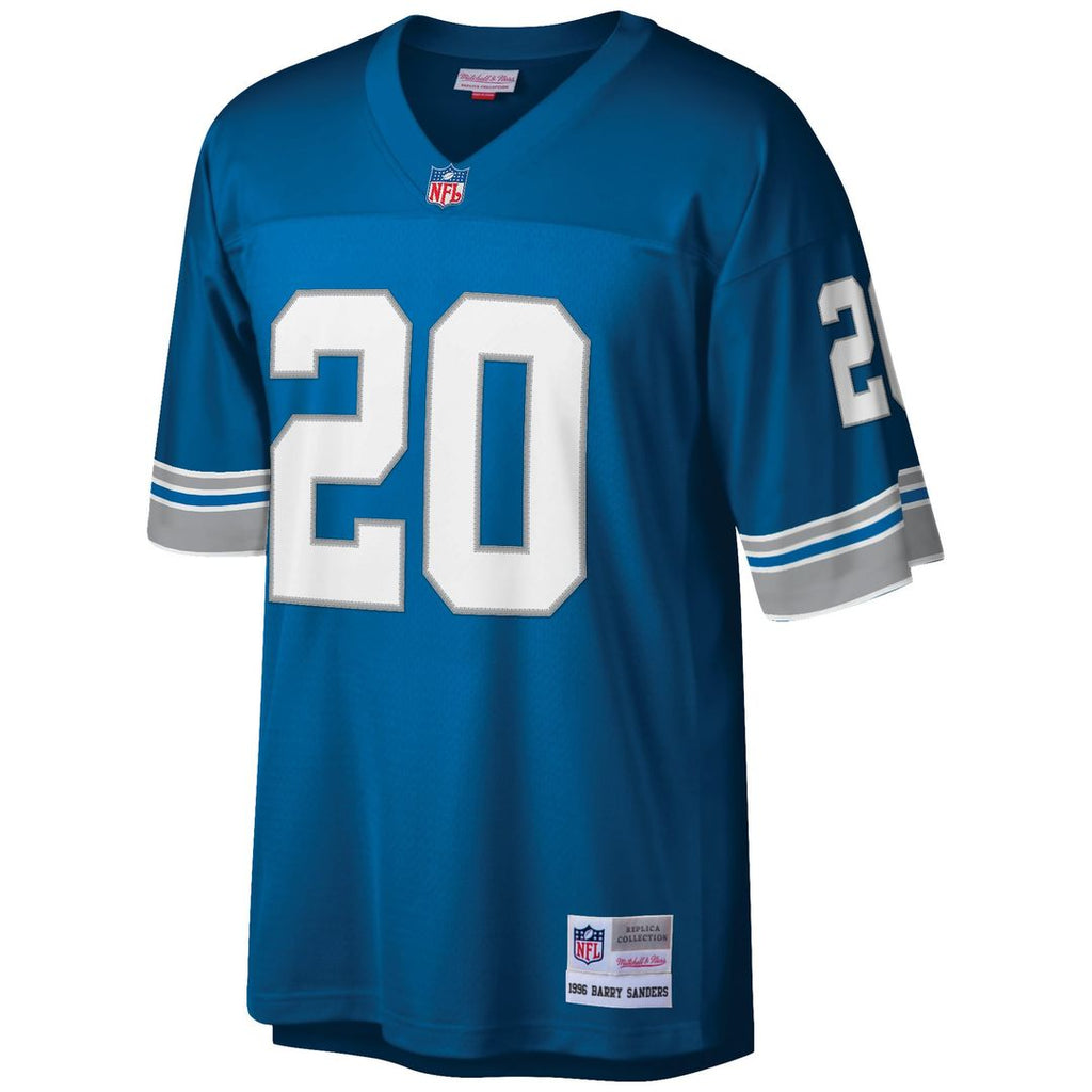 Detroit Lions Barry Sanders Mitchell & Ness Big & Tall 1996 Retired Player Replica Jersey - Blue