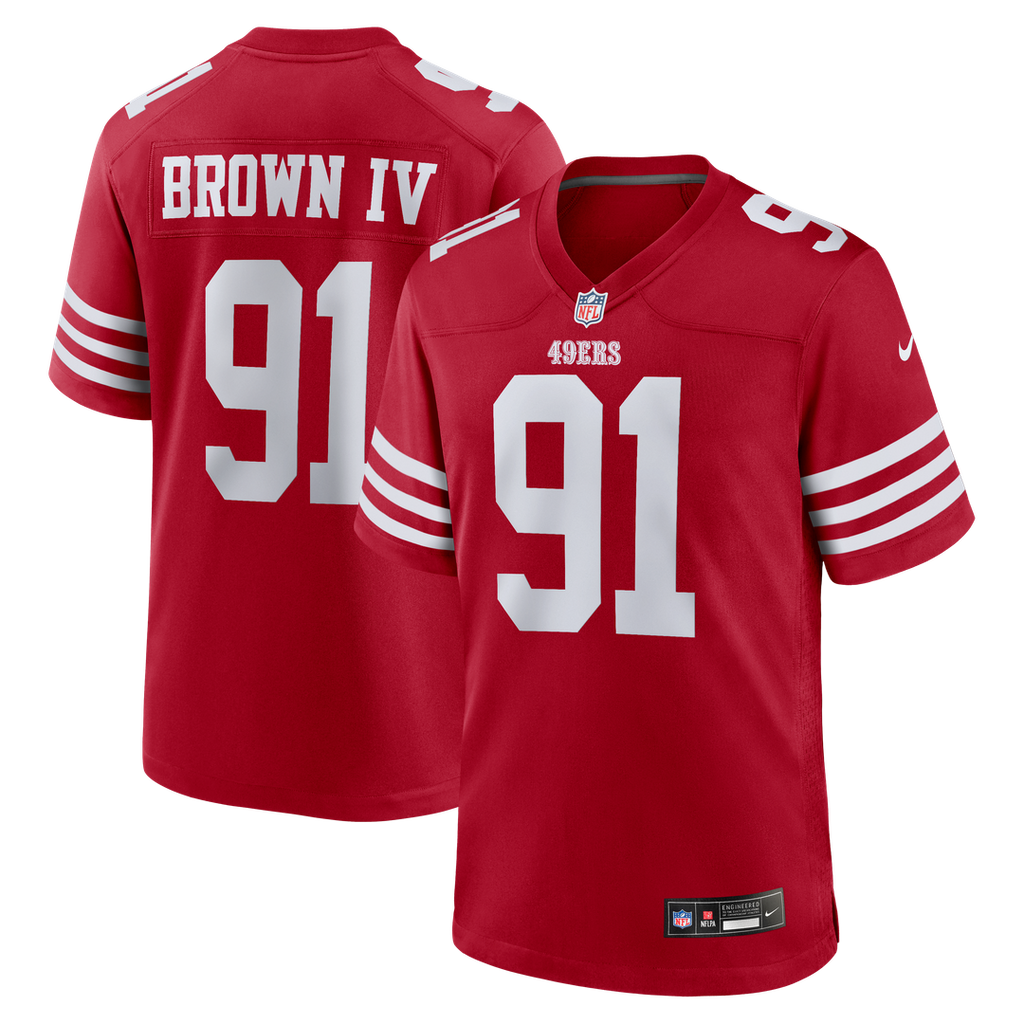 San Francisco 49ers Earnest Brown IV Nike Team Game Jersey - Scarlet