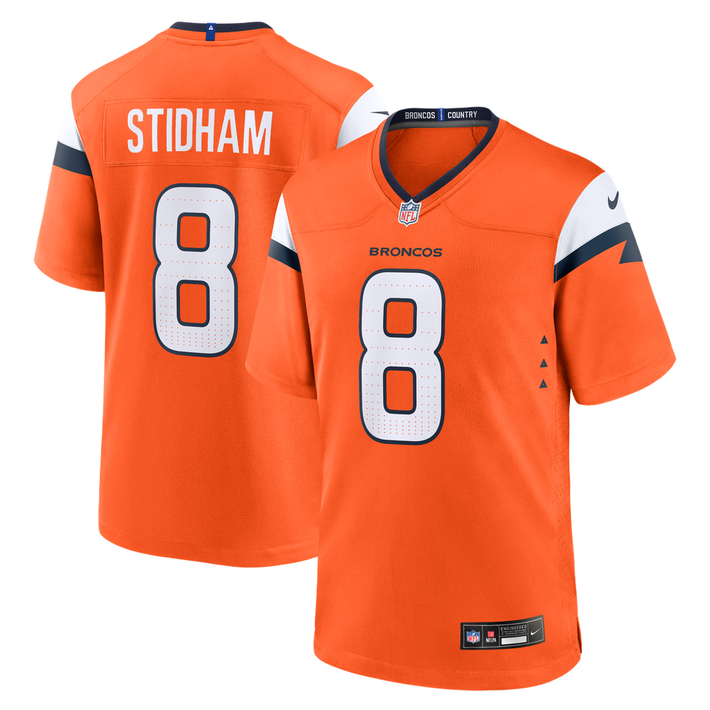 Denver Broncos Jarrett Stidham Nike Team Game Jersey - Orange