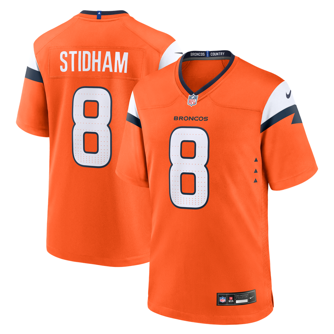 Denver Broncos Jarrett Stidham Nike Team Game Jersey - Orange