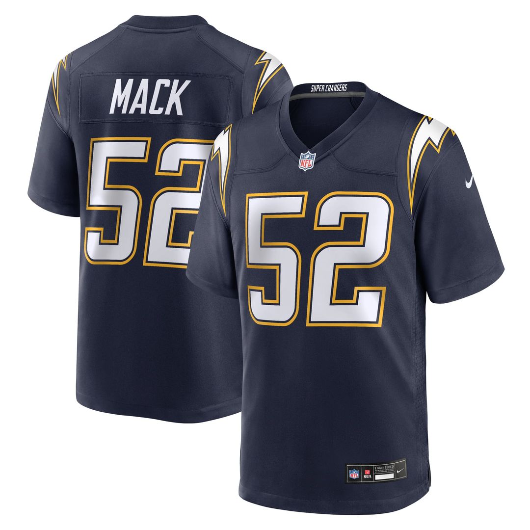 Los Angeles Chargers Khalil Mack Nike Alternate Super Chargers Game Player Jersey - Navy