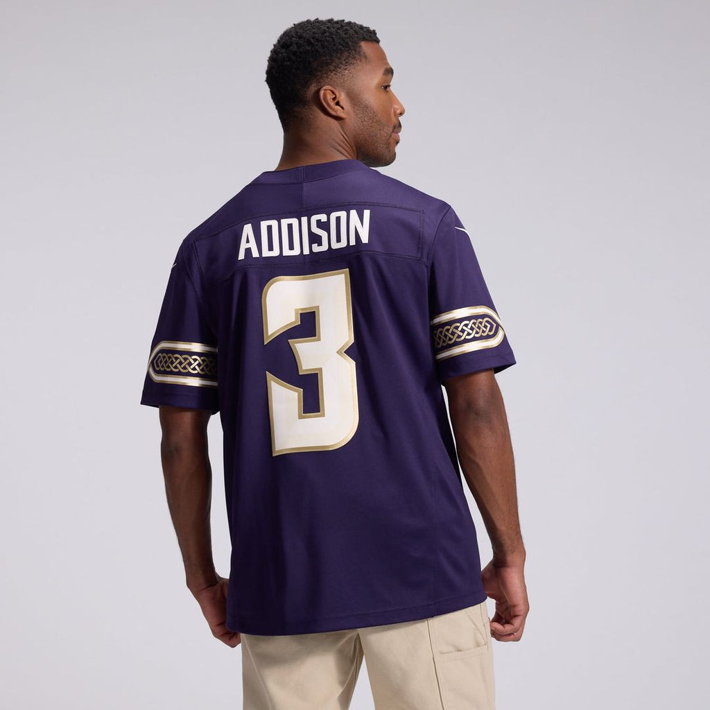 Minnesota Vikings Jordan Addison Nike 2026 Rivalries Collection Stitched Limited Jersey - Purple