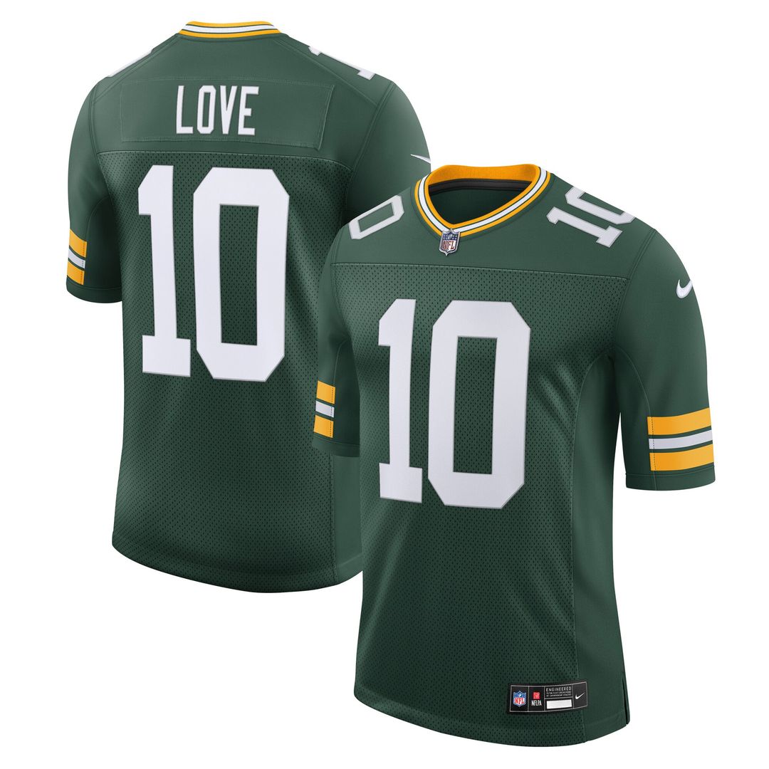 Green Bay Packers Jordan Love Nike Team Vapor Untouchable Limited Jersey - Green