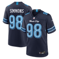 Tennessee Titans Jeffery Simmons Nike 2026 Rivalries Collection Game Jersey - Navy