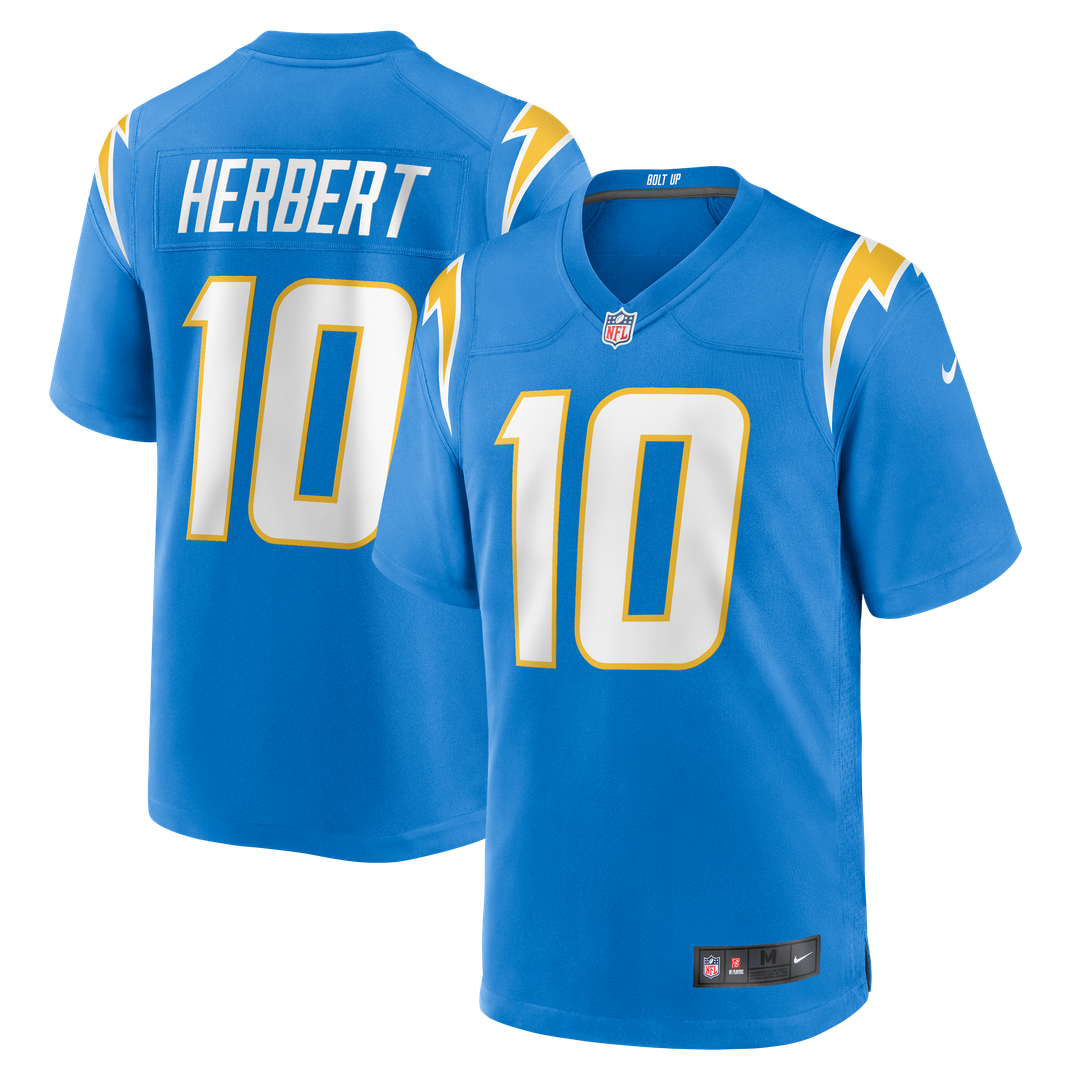 Los Angeles Chargers Justin Herbert Nike Player Game Jersey - Powder Blue