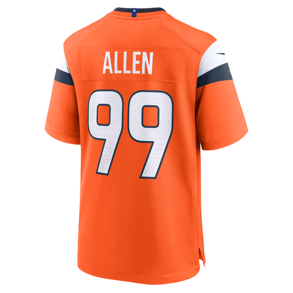 Denver Broncos Zach Allen Nike Team Game Jersey - Orange