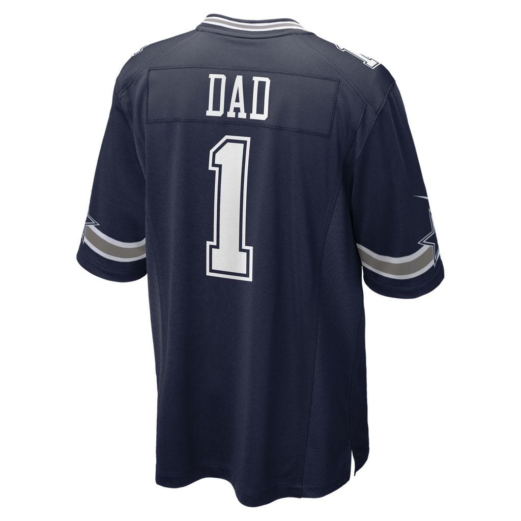 Dallas Cowboys Number 1 Dad Nike Game Jersey - Navy