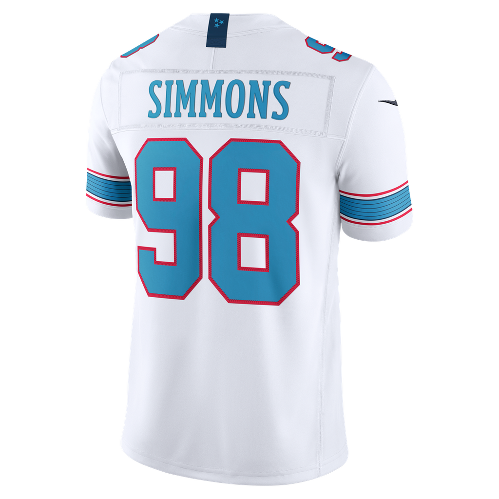 Tennessee Titans Jeffery Simmons Nike Vapor F.U.S.E. Stitched Limited Jersey - White