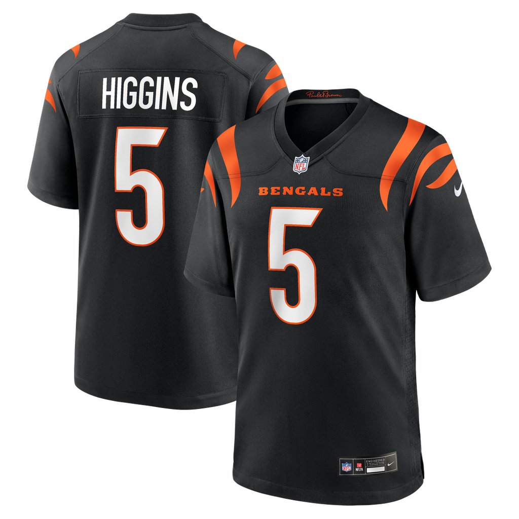 Cincinnati Bengals Tee Higgins Nike Game Player Jersey - Black