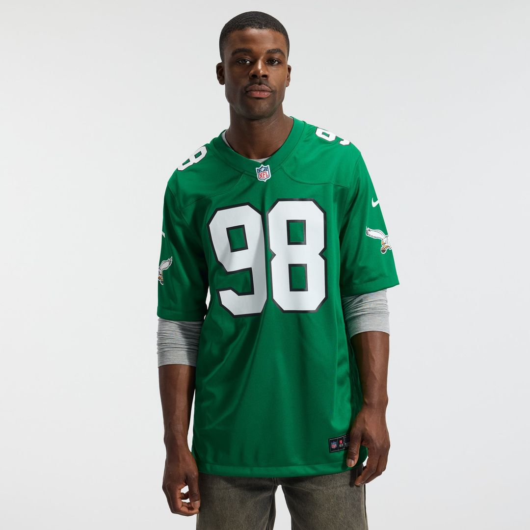 Philadelphia Eagles Jalen Carter Nike Team Game Jersey - Midnight Green