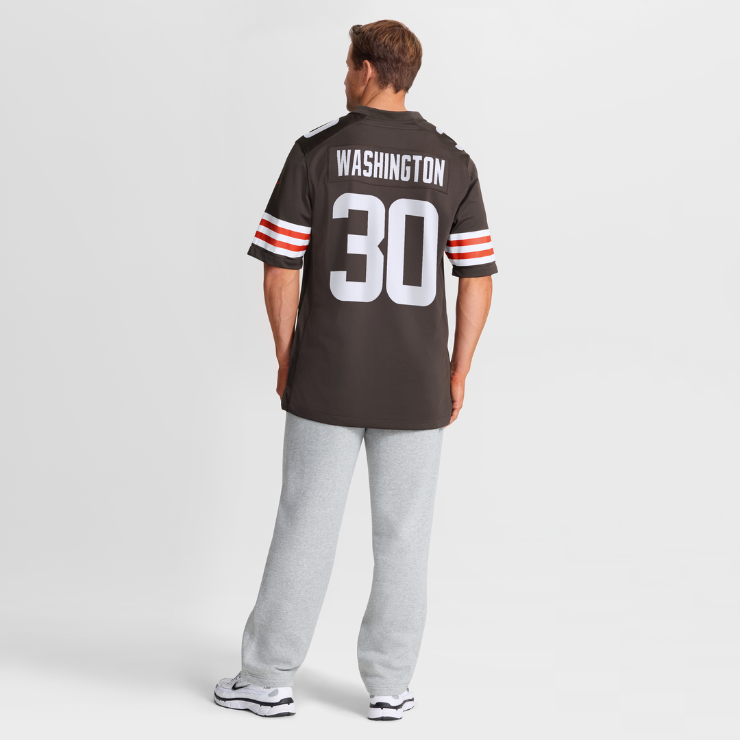 Cleveland Browns Zion Washington Nike Team Game Jersey - Brown