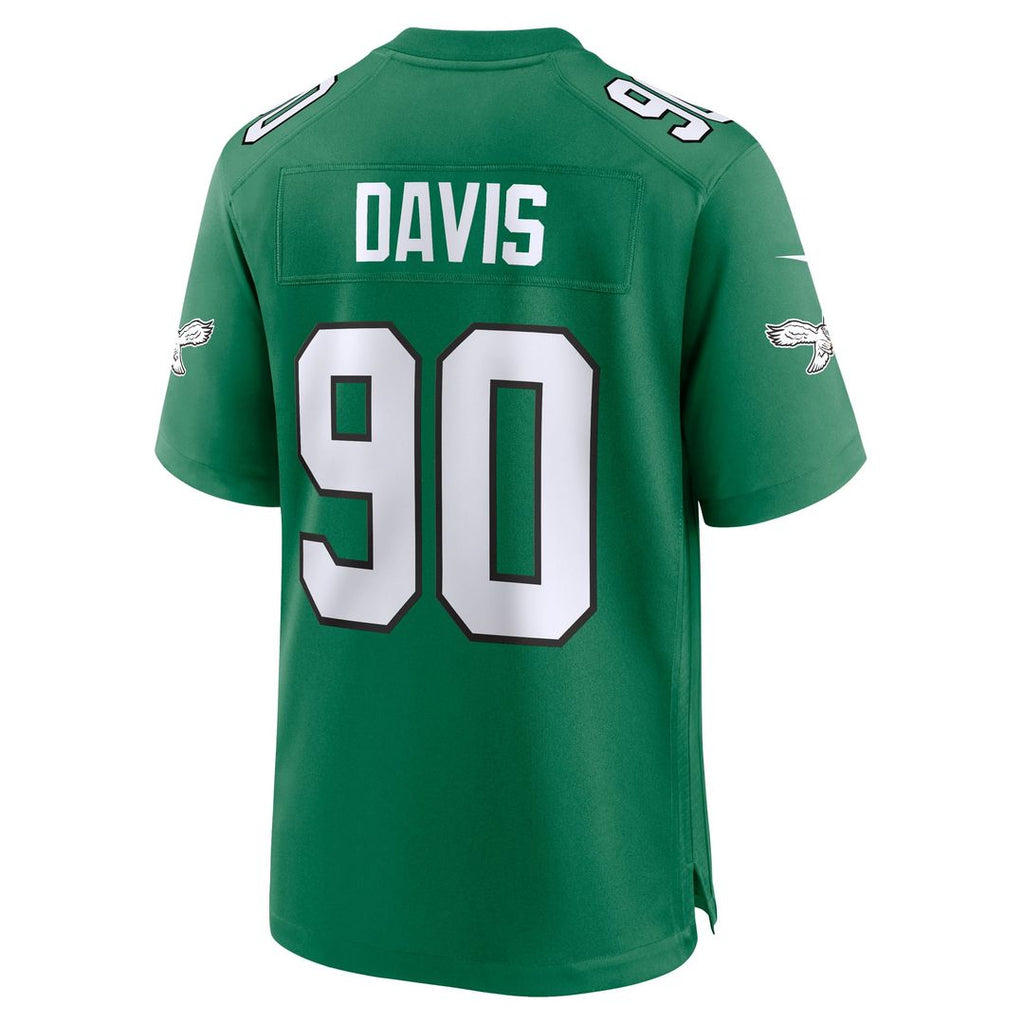 Philadelphia Eagles Jordan Davis Nike Alternate Game Jersey - Kelly Green