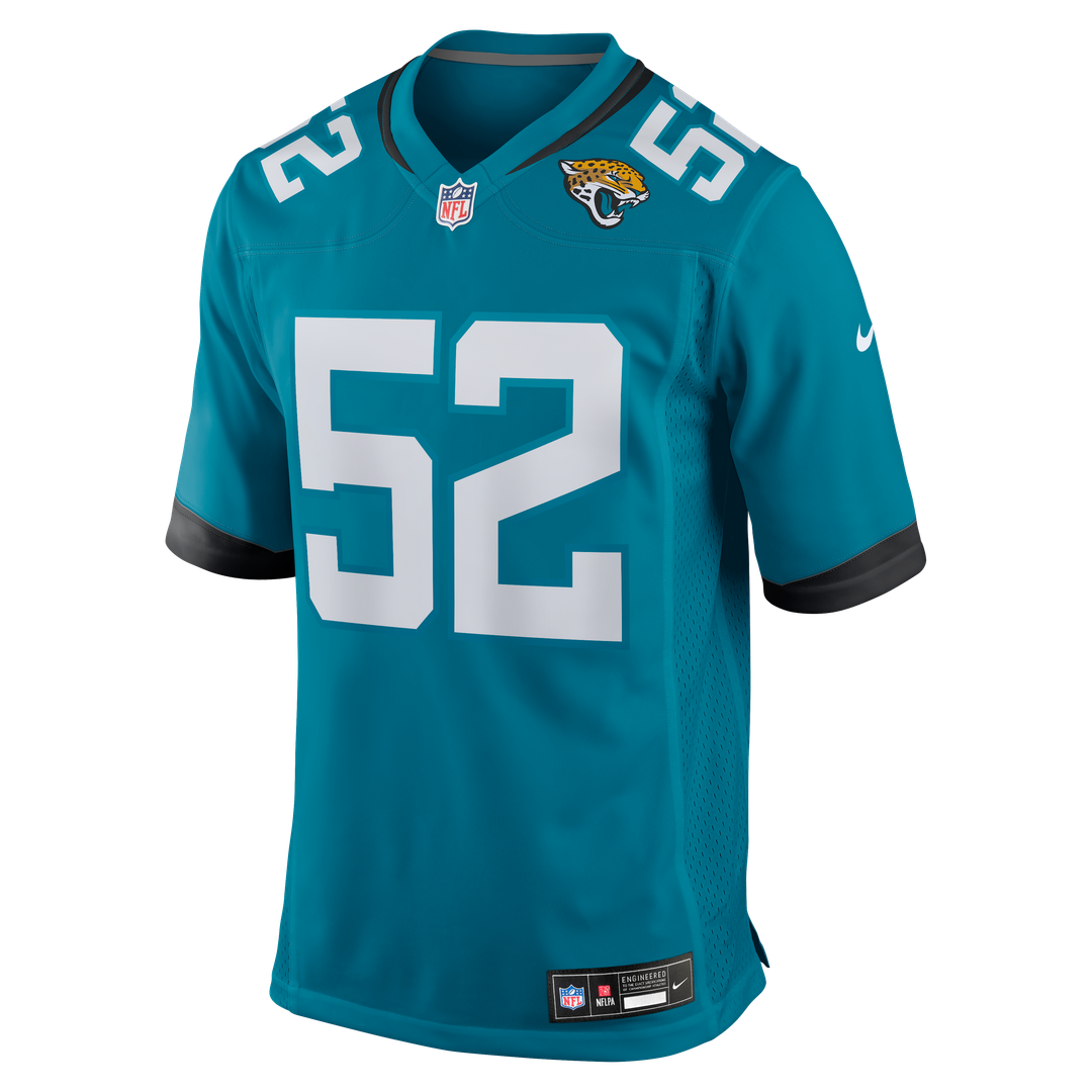 Jacksonville Jaguars DaVon Hamilton Nike Game Jersey - Teal