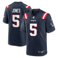 New England Patriots Dre'Mont Jones Nike Team Game Jersey - Navy