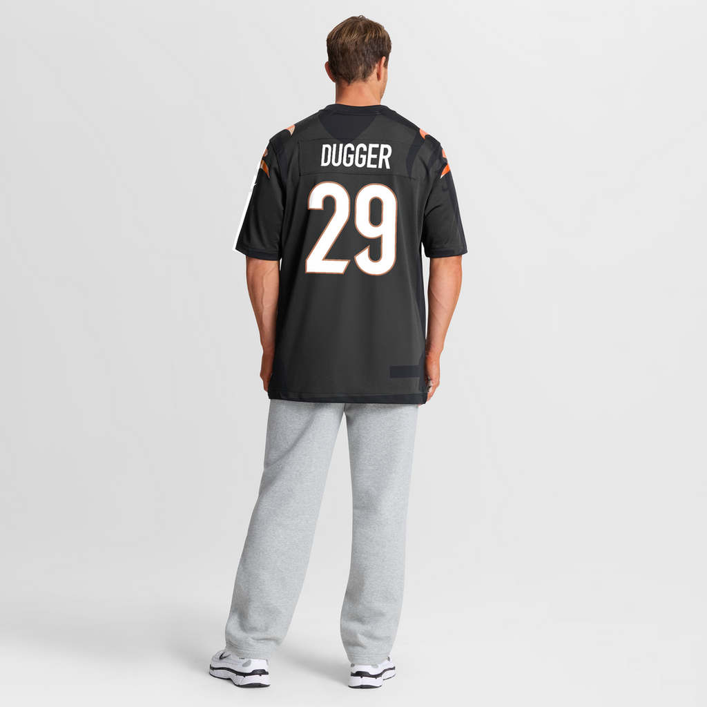 Cincinnati Bengals Kyle Dugger Nike Team Game Jersey - Black
