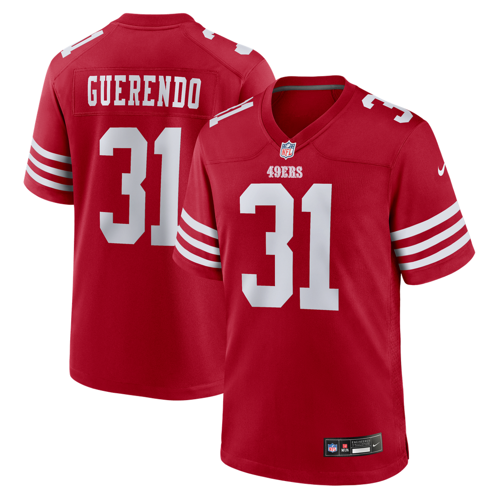 San Francisco 49ers Isaac Guerendo Nike Game Jersey - Scarlet