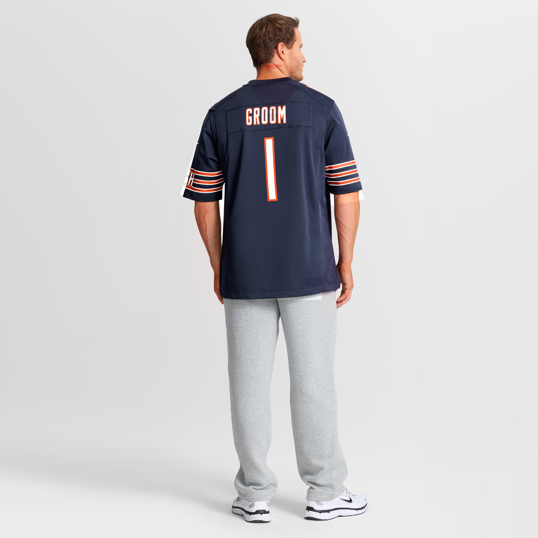 Chicago Bears Number 1 Groom Nike Game Jersey - Navy