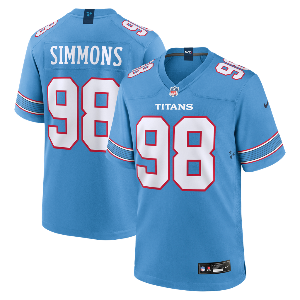 Tennessee Titans Jeffery Simmons Nike Game Jersey - Light Blue