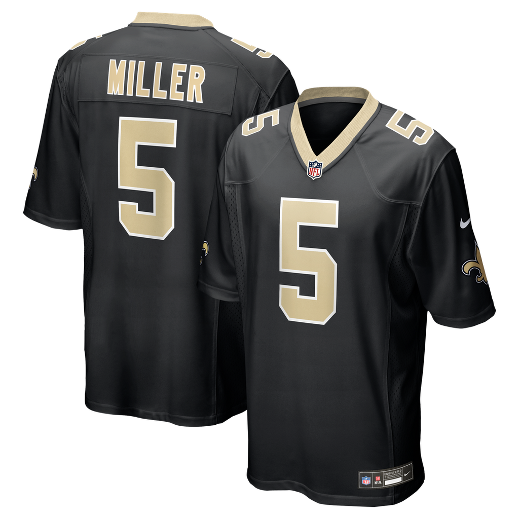 New Orleans Saints Kendre Miller Nike Team Game Jersey - Black