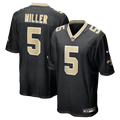 New Orleans Saints Kendre Miller Nike Team Game Jersey - Black