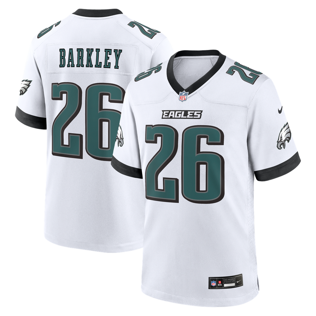 Philadelphia Eagles Saquon Barkley Nike Game Jersey - White