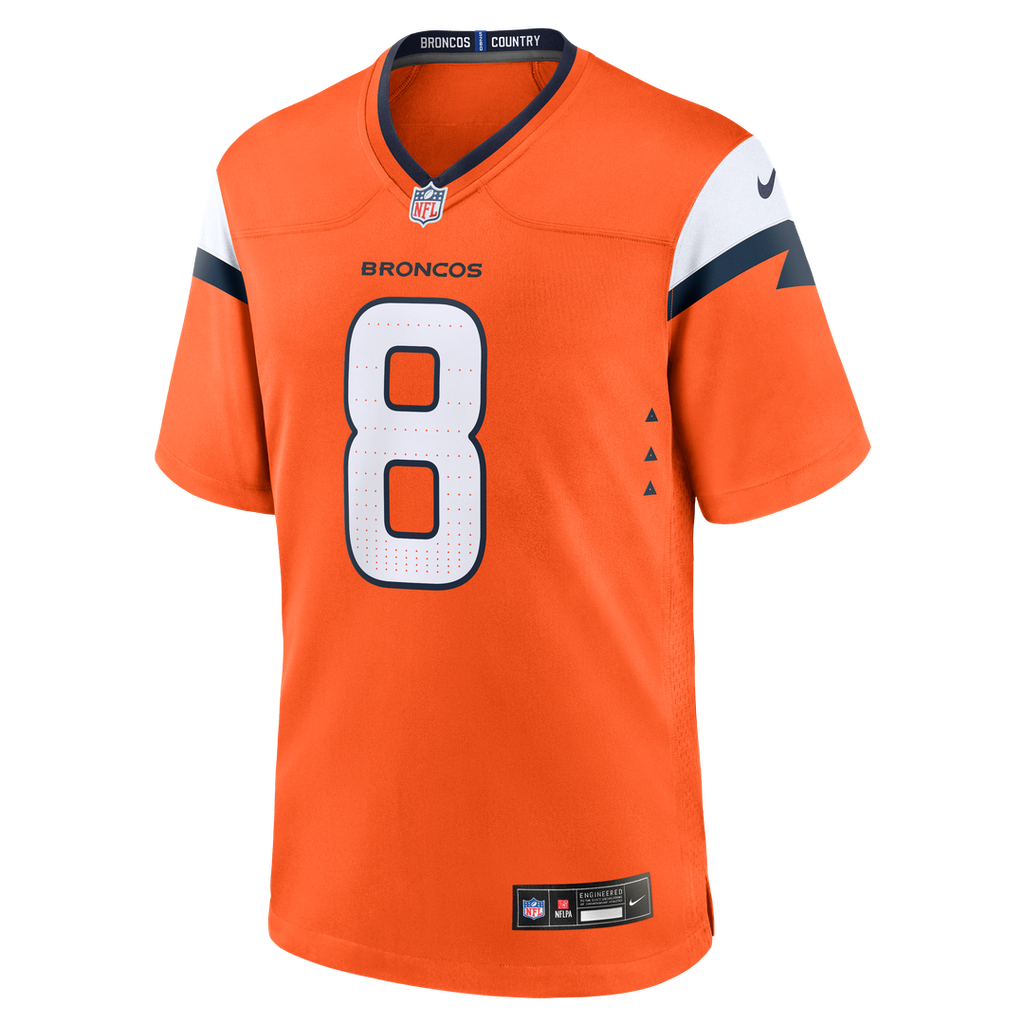 Denver Broncos Jarrett Stidham Nike Team Game Jersey - Orange