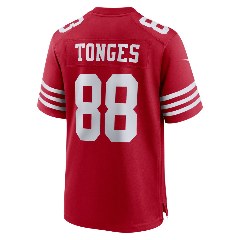 San Francisco 49ers Jake Tonges Nike Team Game Jersey - Scarlet