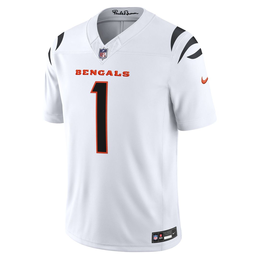 Cincinnati Bengals Ja'Marr Chase Nike Vapor F.U.S.E. Stitched Limited Jersey - White